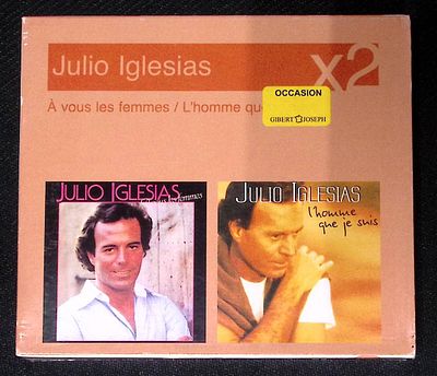Julio Iglesias. 2 альбома. . Франция. Диски с минимальными потертостями, коробка с небольшими 