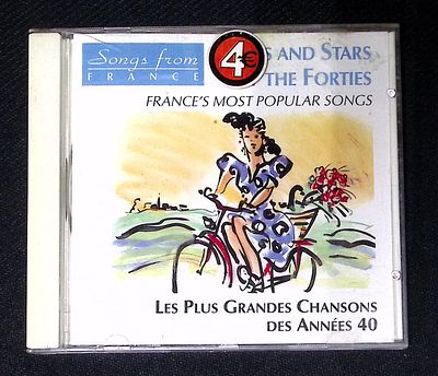 Популярные французские песни сороковых годов. . Франция. Потерты футляр и диск, футляр с трещиной.