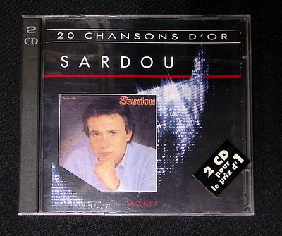 Sardou. Сборник на двух дисках. Франция. Небольшие потертости футляра и диска 1, диск 2 новый..