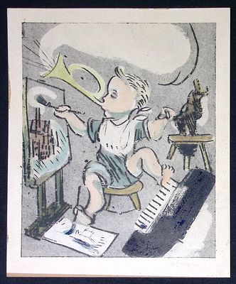 Кузнецов, К.В., худ. [автограф] Талантливый мальчик. Гравюра на картоне. [1930-е]. - 1 л.; 30 