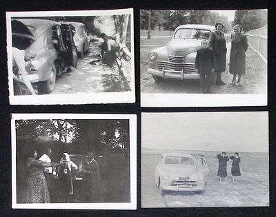 Советские автомобилисты и Лия Перуанская в Седнёве Черниговской области. Лот из 4 фотографий. 19 