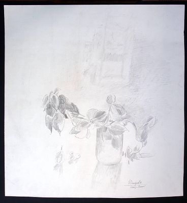 Дмитриев В. Эскиз "Весна". 1991 г. Бумага, карандаш. 40,5 х 43,5 см.