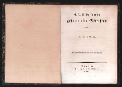 Гофман Э. Собрание сочинений в 12 томах. Том 10. На немецком языке. Берлин. Verlag von G. 