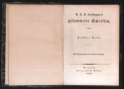 Гофман Э. Собрание сочинений в 12 томах. Том 6. На немецком языке. Берлин. Verlag von G. 