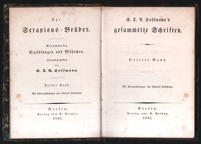 Гофман Э. Собрание сочинений в 12 томах. Том 3. На немецком языке. Берлин. Verlag von G. 