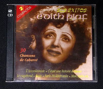 Эдит Пиаф. Сборник на 2 дисках. 1999 г. Потертости футляра, минимальные потертости дисков.