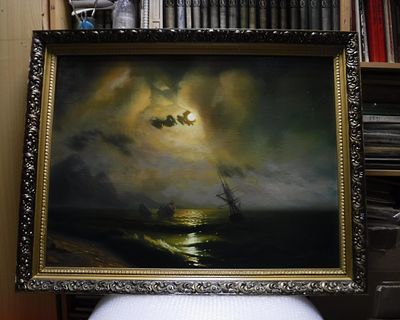 Картина художника А. Лузгина "Море". 1997 г. Холст, масло.