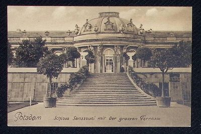 Открытое письмо. Потсдам, дворец Сан-Суси, терраса. Размер 8,9 х 13,7 см.
