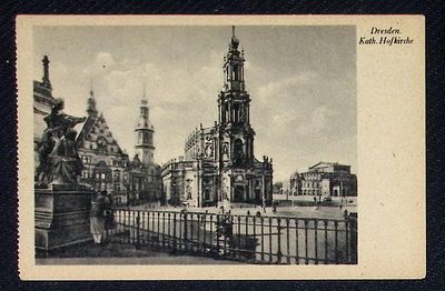 Открытое письмо. Дрезден, Хофкирхе (Кафедральный собор святой Троицы). Размер 8,9 х 13,8 см.