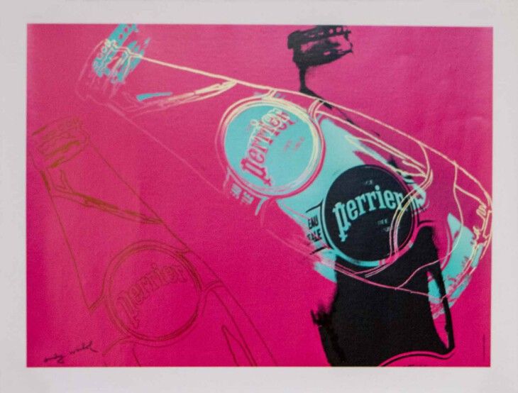 ANDY WARHOL (AMERICAN, 1928-1987) - Perrier Pink. 60 x 40 cm