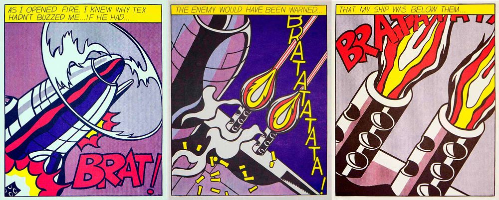 Roy Lichtenstein (American, 1923–1997 - As I Opened Fire. 66,9 x 158 cm