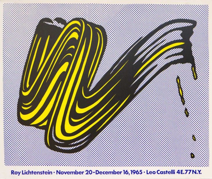 Roy Lichtenstein (American, 1923–1997 - Brush Stroke. 57,2 x 77 cm