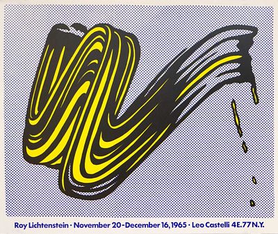 Roy Lichtenstein (American, 1923–1997 - Brush Stroke. 57,2 x 77 cm