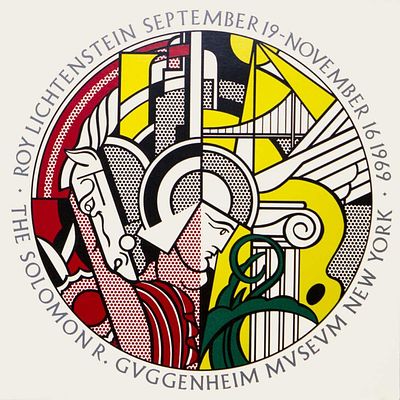 Roy Lichtenstein (American, 1923–1997 - Guggenheim Museum Poster. 73 x 73 cm
