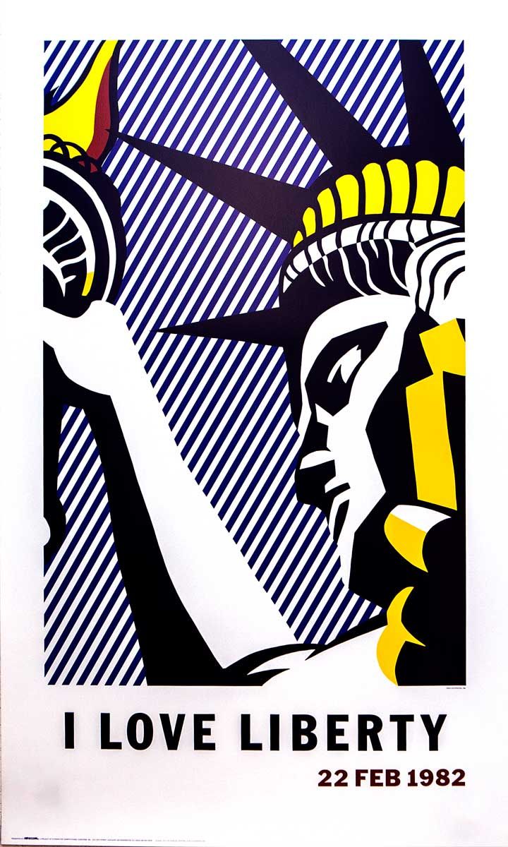 Roy Lichtenstein (American, 1923–1997 - I love Liberty. 99,5 x 59,8 cm