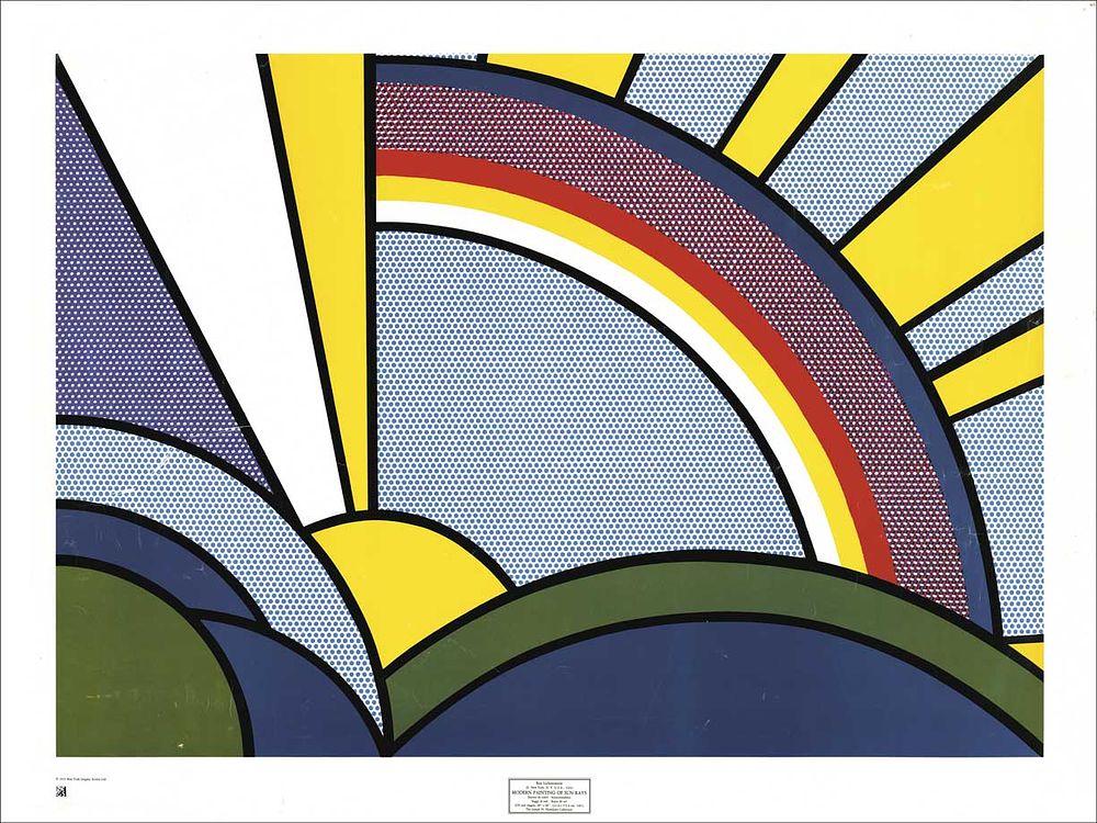 Roy Lichtenstein (American, 1923–1997 - Modern Painting of Sunrise. 100.8 x 75.6 cm