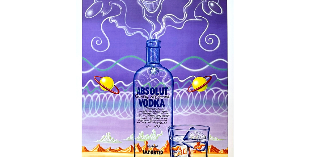 Kenny Scharf., (American, b. 1958) - Absolut Vodka. was created as part of a campaign/collaboration 