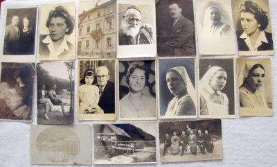 17 orig. antique photos of a Jewish family from Panevezys, Lithuania, including photo of a 