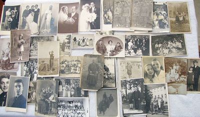 39 antique & old photos, includ. photo of Tzadok Bassan of a Jewish Bulgarian family - Mordu 