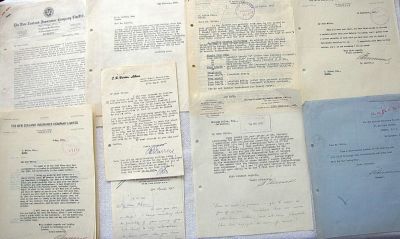 The New Zealand Insurance company. Business correspondence of S. Milon, Haifa and L. Garrett 