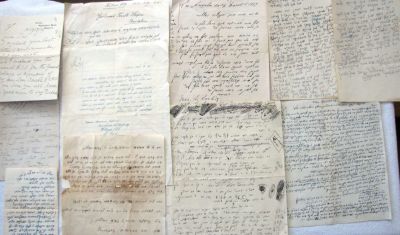 11 letters / donations to Palestine from different places, Hebrew, Yiddish, English, 1st half 