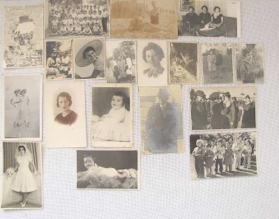 Collection of 19 antique and old photos of Jewish people, Palestine, Israel PC size and 6.5 x 