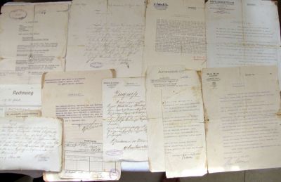 13 Documents and papers of a German Jew survived in Holocaust Leopld Hoechster, 19th-20th cen. 1 