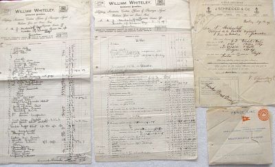 4 Antique insurance documents for goods sending by ship of mountain Jew Michailoff, 1896, 1897 