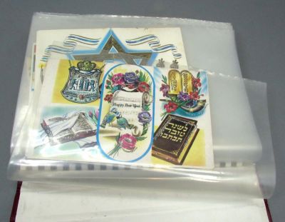 Collection of About 50 Israeli Shana Tovahs, 1950s-70s, decorated with color prints, some are 