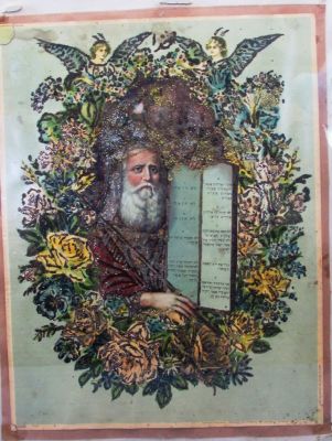 Antique German Lithographic Print - "Moses & The Tablets of Stone", circa end of 19th century 