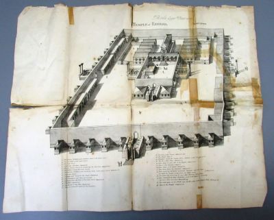 Antique Sketch Model of Future Holy Temple According to Ezekiel, apparently England, 19th 