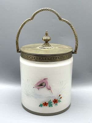 מיכל צנצנת עוגיות אנגלית עתיקה מתוצרת Thomas Wilkinson & Sons, ברימינגהם אנגליה, ראשית המאה 