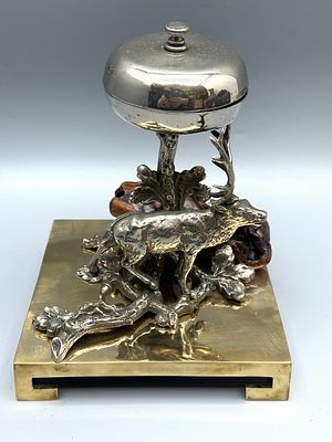 פעמון שולחני איכותי מהודר עתיק, ככל הנראה אוסטרו-הונגריה (וינאי), סוף המאה ה-19 בקירוב, עשוי 