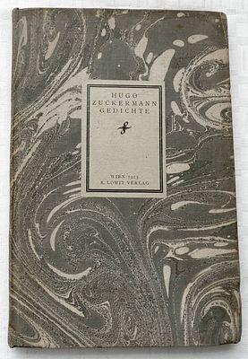 Hugo Zuckermann, Jewish Poet, killed in WWI, Gedichte, 1915, in German, Holocaust Litho Ex 