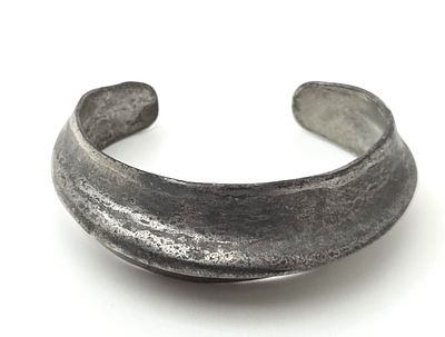 Handcrafted Hammered Metal Cuff Bracelet. Rigid metal cuff bracelet, crafted with high-quality 