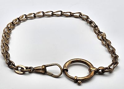 Antique Gold-Plated Pocket Watch Chain. Antique pocket watch chain, circa 1900. Made of 