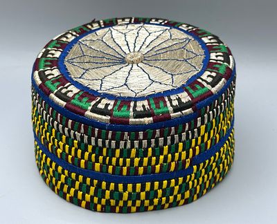 Old traditional hand embroidered Tangaran hat. Old traditional Tangaran hat, 20th century 
