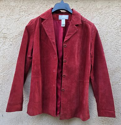 Vintage Genuine Suede Leather Blazer Jacket by Liz Claiborne. Vintage genuine suede leather 