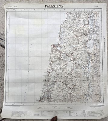 Official Map of Northern and Central Palestine – Survey of Palestine, Sheet 1, Palestine, 1944. O 