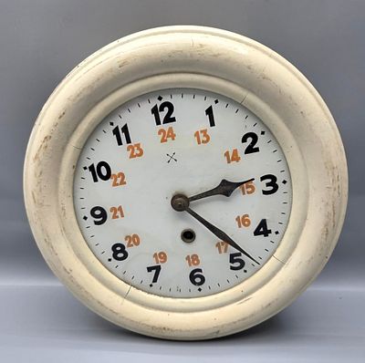 German Art Nouveau wall clock made by Hamburg American Clock Company, circa early 20th century 