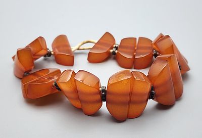 Vintage Natural Baltic Amber Bracelet. Vintage natural Baltic amber bracelet, composed of 