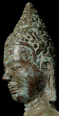 10/11thC Cambodian or Thai Buddha. Rare Type, Well Cast, Great Condition. Collectors Piece. 10/11 