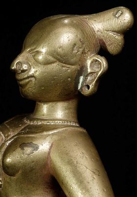16=18thC Indian bronze female figure. Wonderful. 16=18thC Indian female figure. Wonderful joyful 
