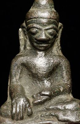 EARLY (1000 years) Burma Mon Style Buddha. Silver Alloy. EARLY Burmese Mon Style Buddha. 