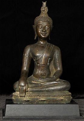 16thC Northern Thai Buddha of the highest quality.-Fantastic Face that lights up a room. Fantasti 