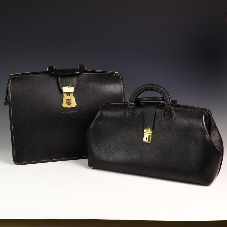 Lot 191: Two vintage medical bags 16X13 inches, 17X9 inches