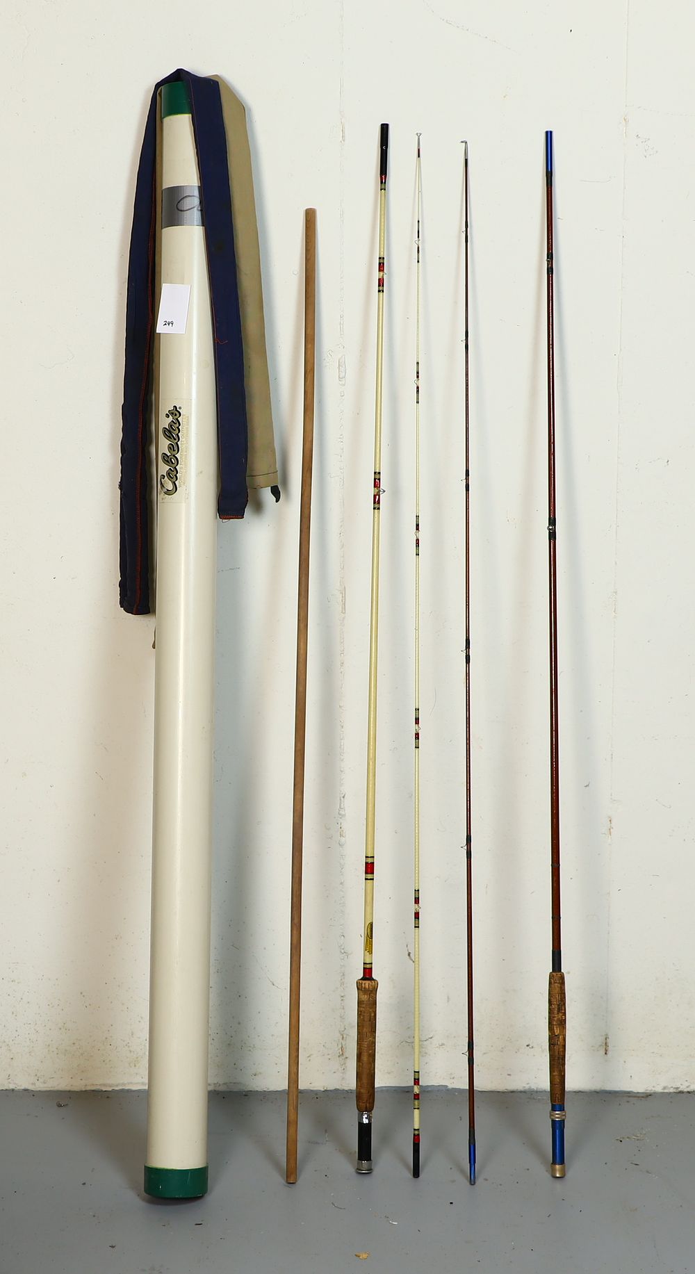 Lot 249: Lot of two vintage fly fishing rods