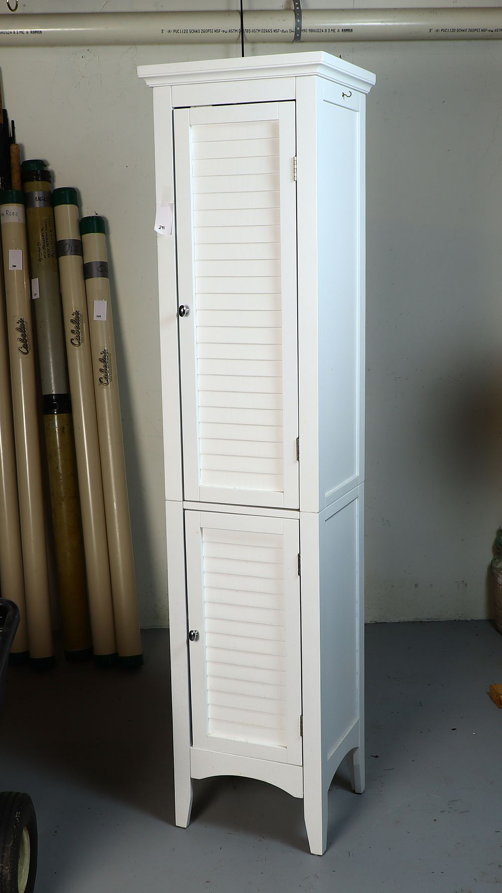 Lot 291: White cabinet