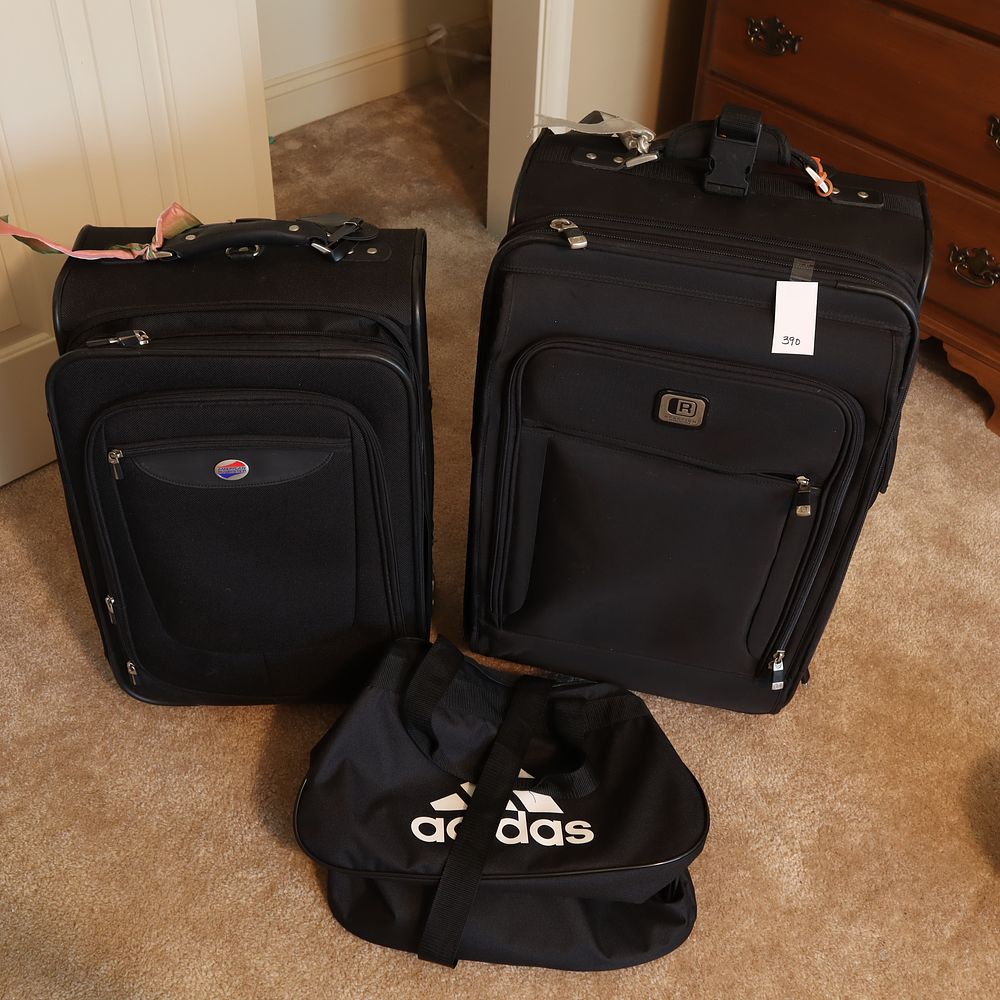 Lot 390: Luggage and Adidas bag