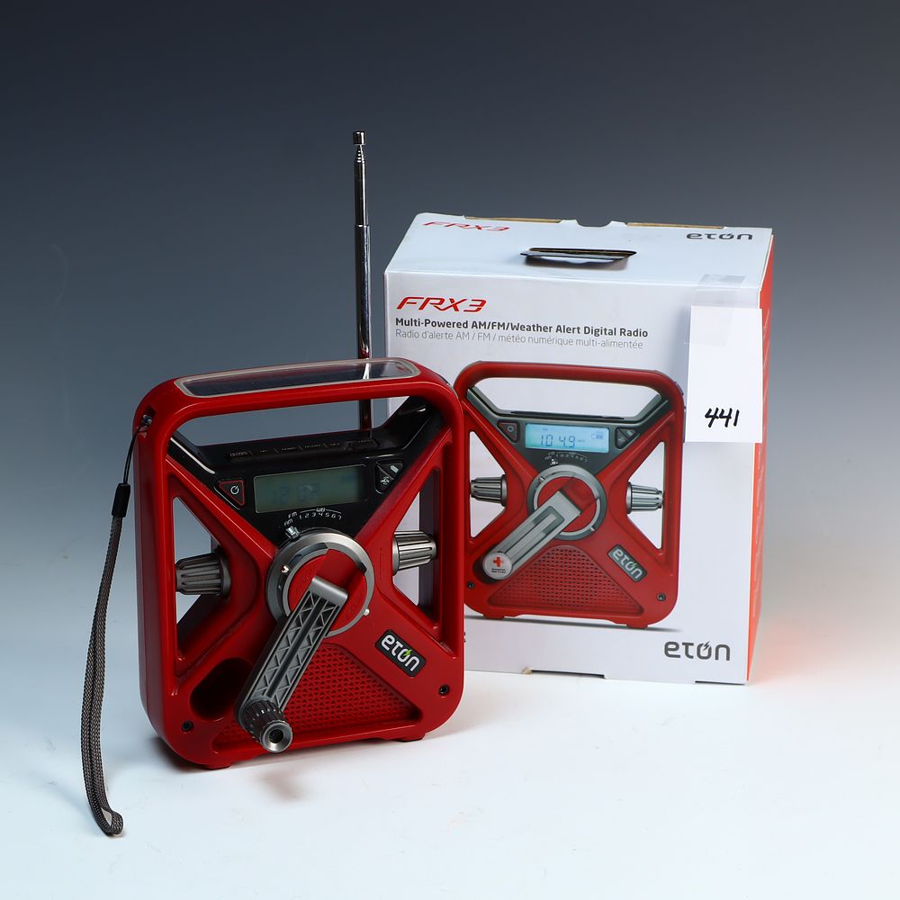 Lot 441: Eton FRX3 multipowered AM/FM weather alert digital radio
